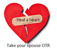 Take your spouse with you on the road.  heal a lonely heart.