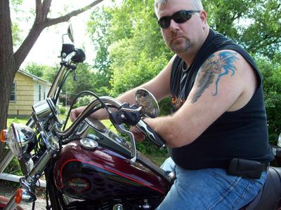 Me and my 2002 Harley Wide Glide