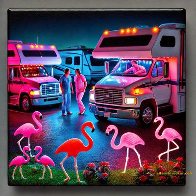Thought this was a regular rest stop… but them glowsticks said otherwise. 👀