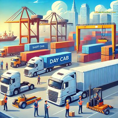 The new hustle: Short-haul trucks lining up for fast-turn deliveries in a city that never stops moving.