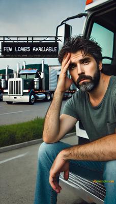 When your truck note’s due and the load board’s dry… that look says it all.