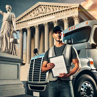 From the highway to the high court — this driver didn’t just haul freight… he hauled in justice.