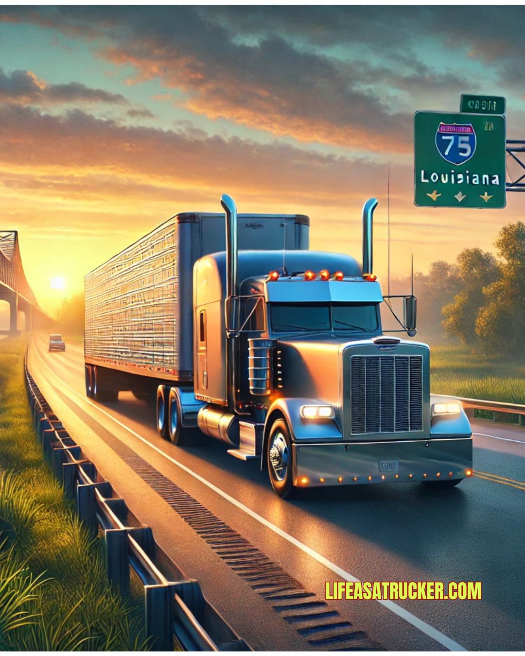 Rolling through the bayou—Louisiana truckers keep America moving. 