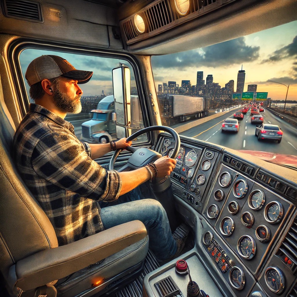 Navigating the highways of Massachusetts, this trucker keeps the freight moving through the busy roads of the Bay State