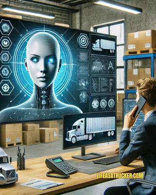 A dispatcher watches in disbelief as Augie, the AI assistant, takes over the command center. Welcome to the new face of logistics.