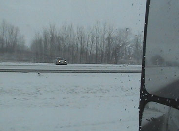 car slide off of the highway