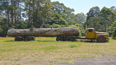 Old school logging truck