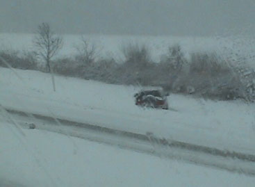 snow and ice causes problem on the interstate