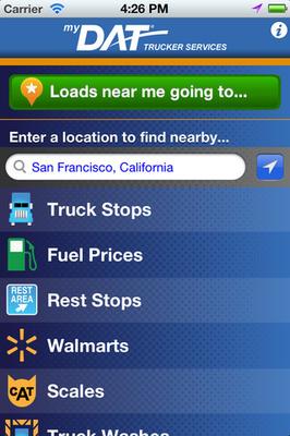My DAT Trucker Services mobile app