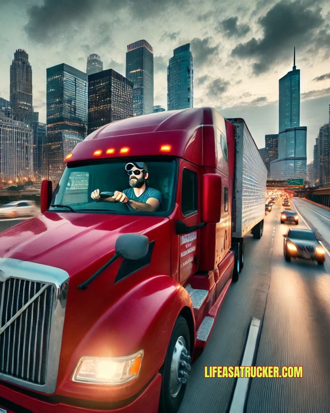 An Illinois trucker powering through the highways