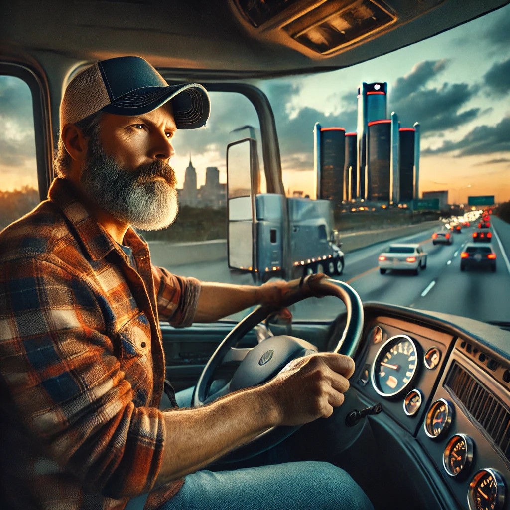 Navigating the highways of Michigan, this trucker keeps the freight moving through the Motor City and beyond