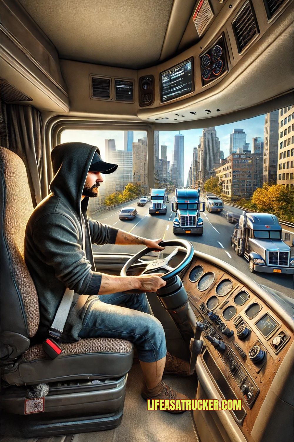 One rig, two worlds—urban grit and upstate peace. This is New York trucking.