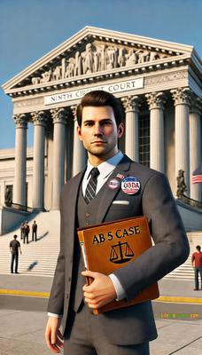 An OOIDA leader stands tall, representing thousands of truckers hoping for justice and independence.