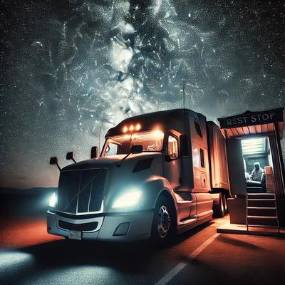 A quiet night at a rest stop—OTR trucking is more than just the miles