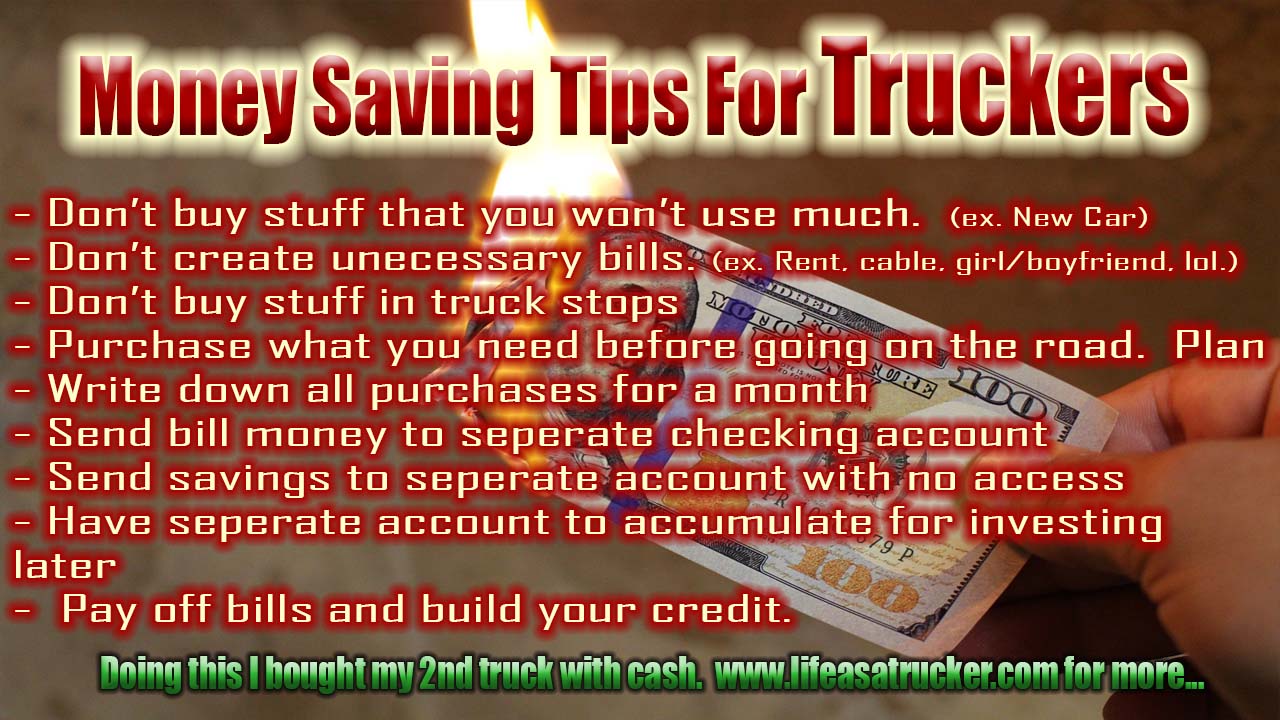 Money saving tips for truckers