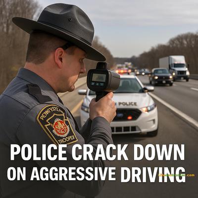 Pennsylvania State Police target aggressive drivers with radar enforcement along busy highways.