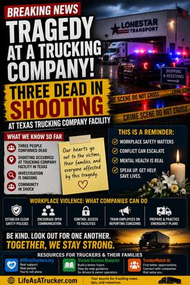 Three Dead in Shooting at Texas Trucking Company Facility