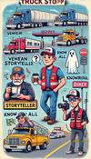 The truck stop lineup be lookin’ like a sitcom cast 😂