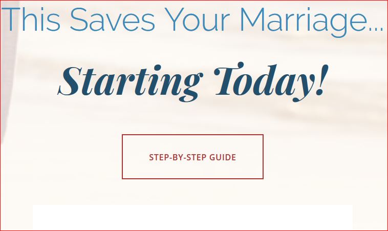 There are ways to save your marriage