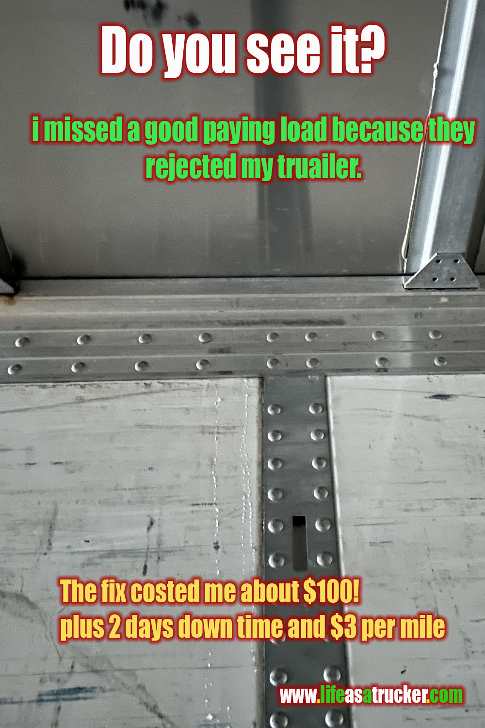 Trailer leaking was easy fix