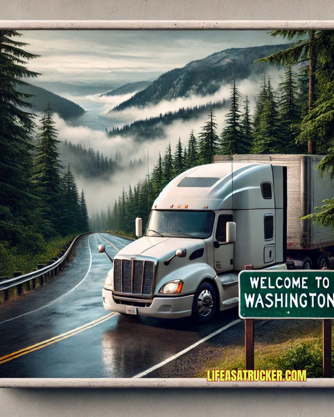 Scenic Stop in Washington – The Quiet Moments of a Trucker’s Journey”