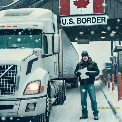 Stuck at the line, again. These new tariffs just froze cross-border freight in its tracks.