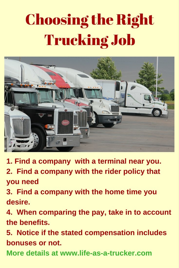 Choosing the right trucking company is very important for your happiness and success.
