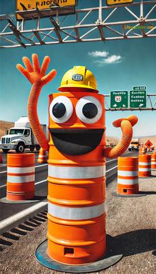 Standing tall and waving ya down—this monster means business