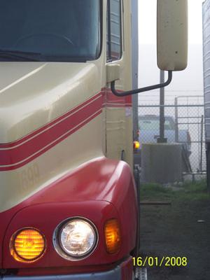Freightliner at truck driving school