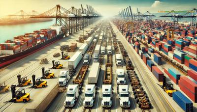 Flatbeds lined up and loaded—America’s ports are buzzing. Flatbeds lined up and loaded—America’s ports are buzzing.