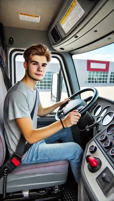 Behind the Wheel: A determined LISD student takes the driver’s seat, ready to start their trucking journey