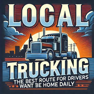 Local Trucking: The Best Route for Drivers Who Want to Be Home Daily. A bold design representing the life of local truckers who value both career and home time Local Trucking: The Best Route for Drivers Who Want to Be Home Daily. A bold design representing the life of local truckers who value both career and home time