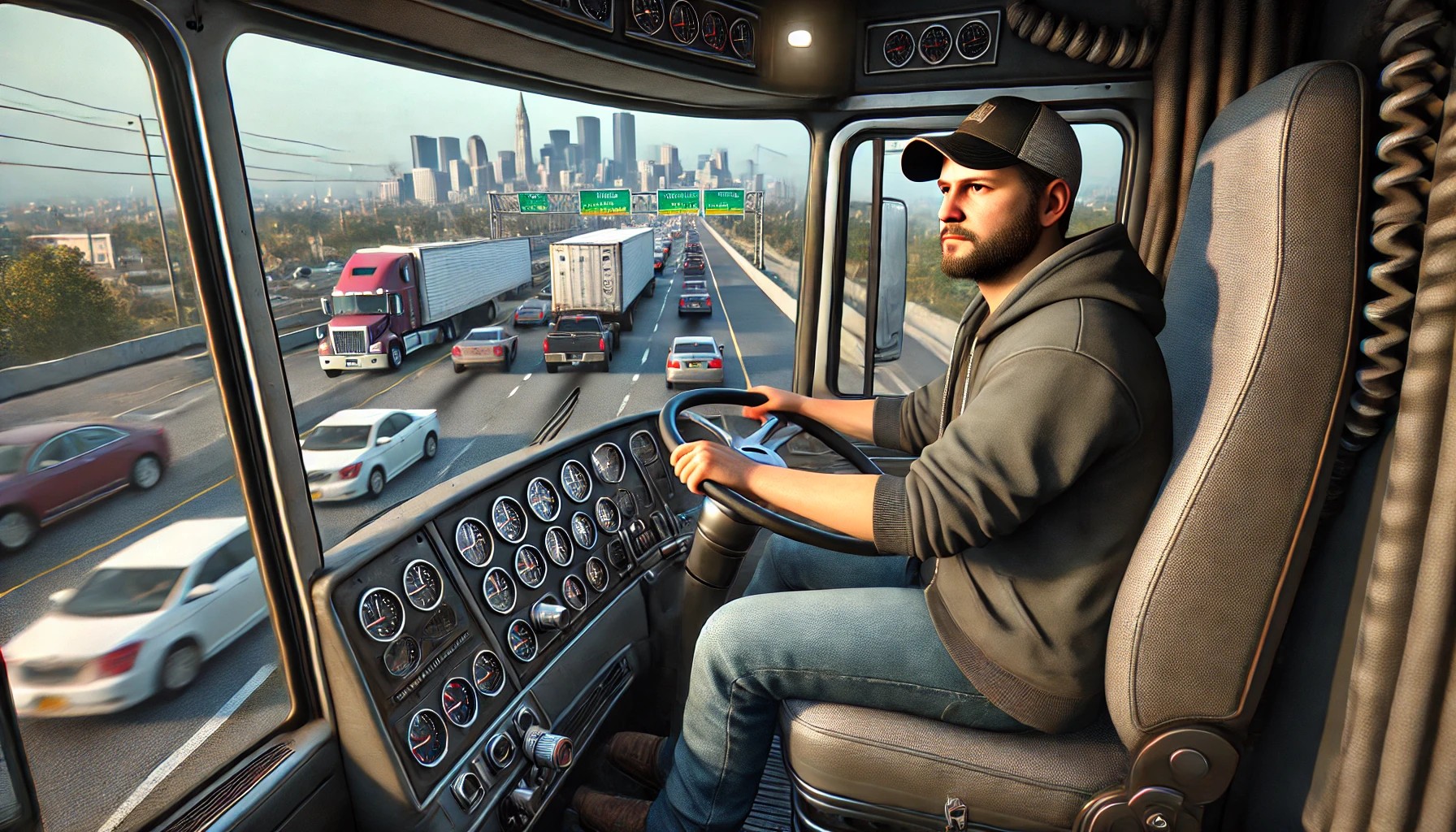 Weaving through the highways of New Jersey, where every mile is a challenge and an opportunity. Trucking at its finest! 