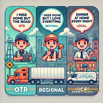 OTR: ‘I miss home but love the road’ Regional: ‘Balance is everything’ Local: ‘Dinner at home every night
