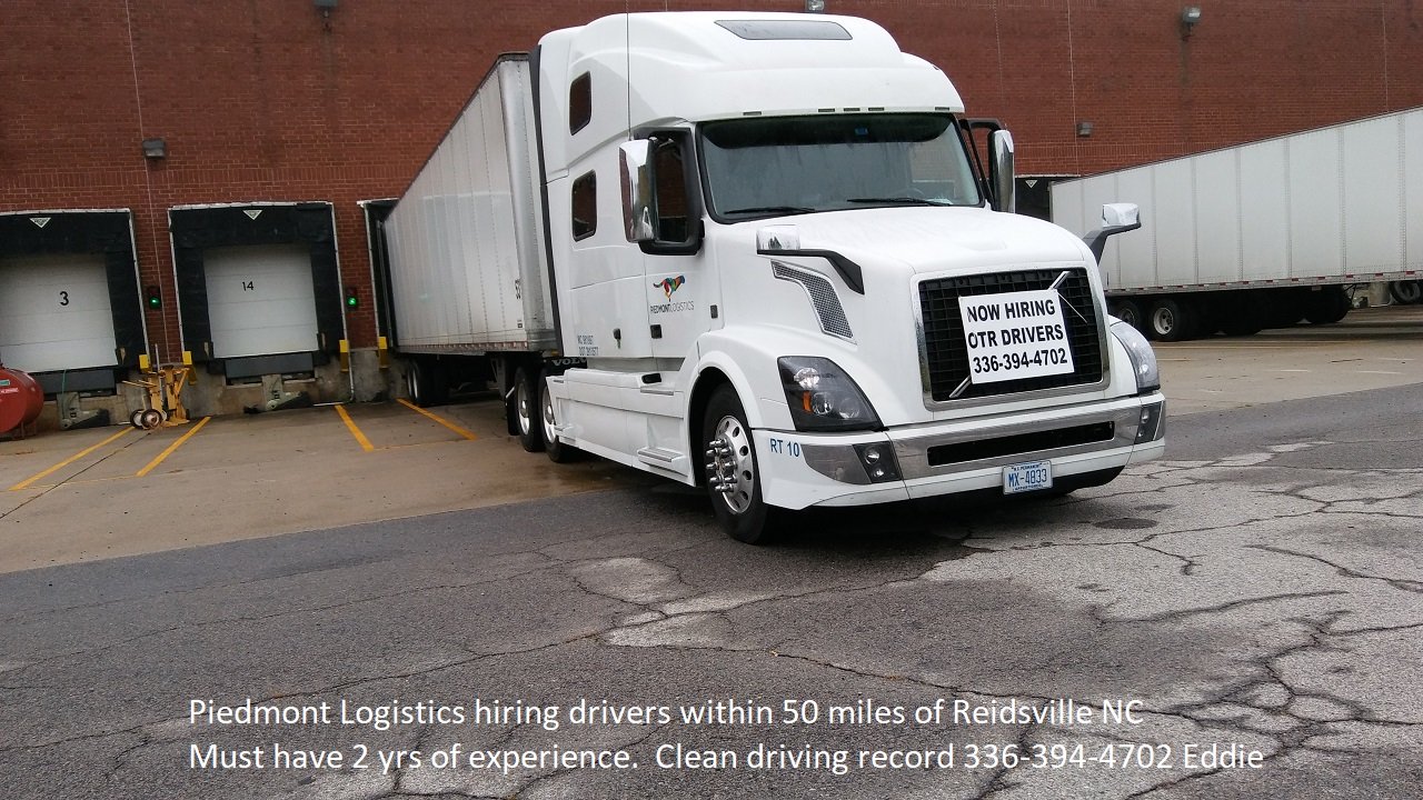 Small trucking company hiring in Reidsville NC area.