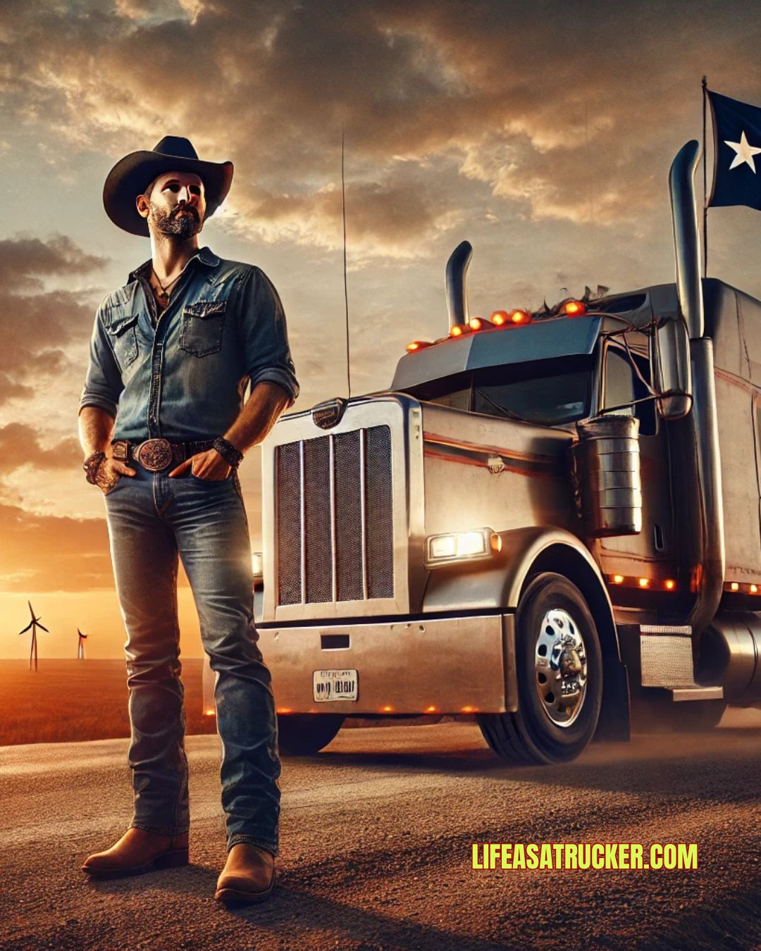 Texas Pride on the Side of a Rig
