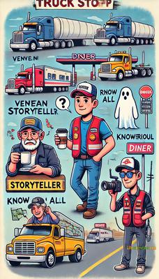 The truck stop lineup be lookin’ like a sitcom cast 😂