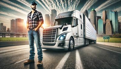 Trucker Driver with Hands in Pocket
