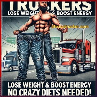 Trucker Holding Jeans Too Big from Losing Weight