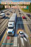 Car and Semi trucking on the interstate