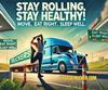 Truckers: Stay Rolling, Stay Healthy! Move. Eat Right. Sleep Well.