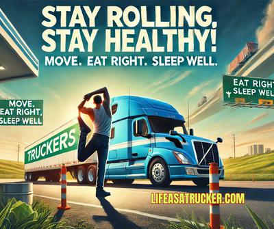 Truckers: Stay Rolling, Stay Healthy! Move. Eat Right. Sleep Well.