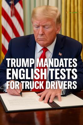 Speak It or Park It: Trump’s English Rule for Truckers 🚛