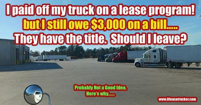 Don't leave a company owing them money....
