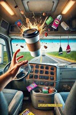 The real trucking simulator: Catch the coffee, dodge the rattle, ignore the mystery beep. Repeat